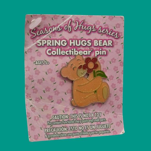 Seasons of Hugs 15" Stuffed Spring Teddy Build-A-Bear Plush with Collectible Pin - Picture 10 of 14